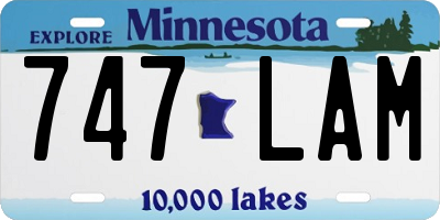 MN license plate 747LAM