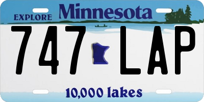 MN license plate 747LAP