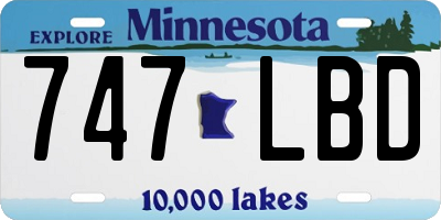 MN license plate 747LBD