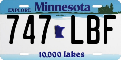 MN license plate 747LBF
