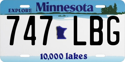 MN license plate 747LBG