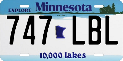 MN license plate 747LBL