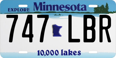 MN license plate 747LBR