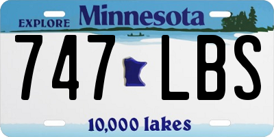 MN license plate 747LBS