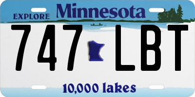 MN license plate 747LBT
