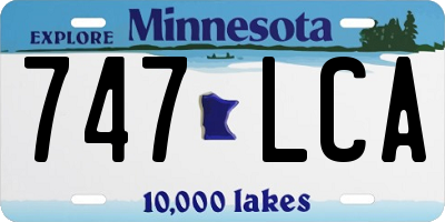 MN license plate 747LCA