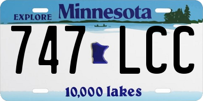 MN license plate 747LCC