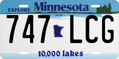 MN license plate 747LCG