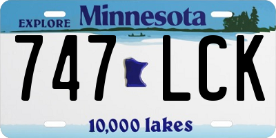 MN license plate 747LCK