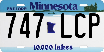 MN license plate 747LCP