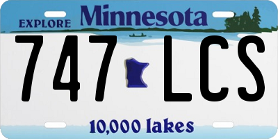 MN license plate 747LCS