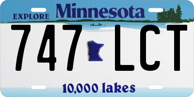 MN license plate 747LCT