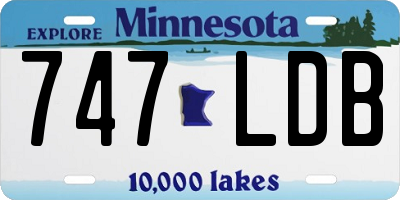 MN license plate 747LDB