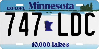 MN license plate 747LDC