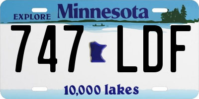MN license plate 747LDF