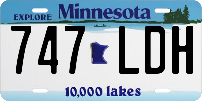MN license plate 747LDH