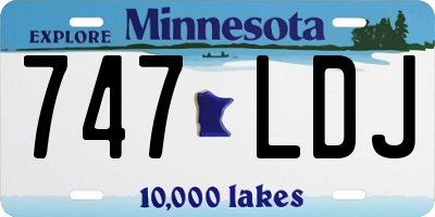 MN license plate 747LDJ