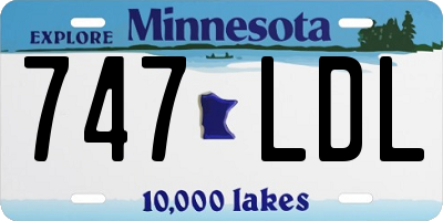 MN license plate 747LDL