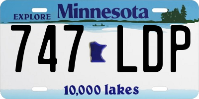 MN license plate 747LDP