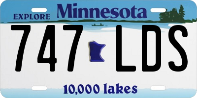 MN license plate 747LDS