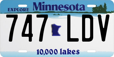 MN license plate 747LDV