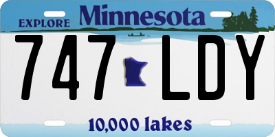 MN license plate 747LDY