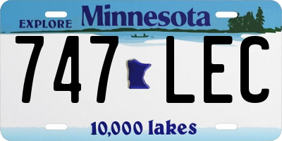 MN license plate 747LEC