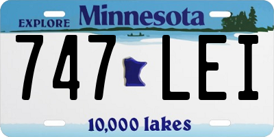 MN license plate 747LEI