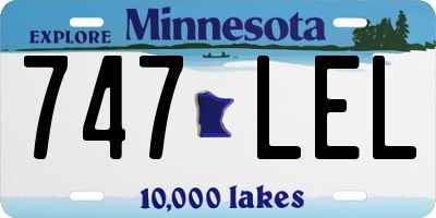 MN license plate 747LEL