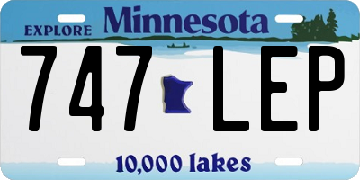 MN license plate 747LEP
