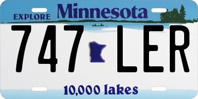MN license plate 747LER