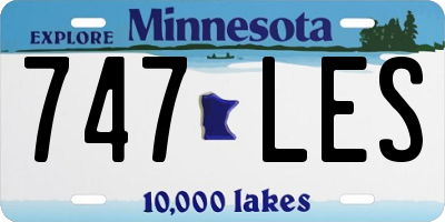 MN license plate 747LES