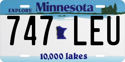 MN license plate 747LEU