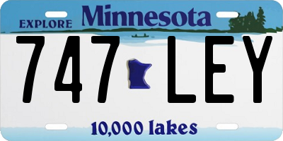 MN license plate 747LEY