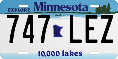 MN license plate 747LEZ