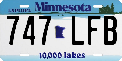 MN license plate 747LFB