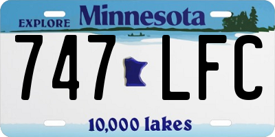 MN license plate 747LFC