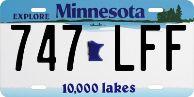 MN license plate 747LFF