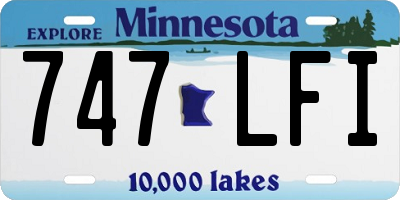 MN license plate 747LFI