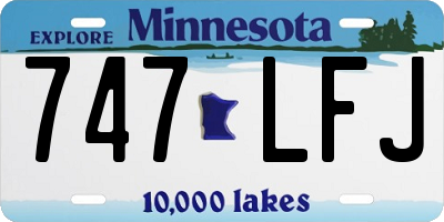 MN license plate 747LFJ