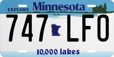MN license plate 747LFO