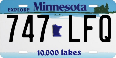 MN license plate 747LFQ