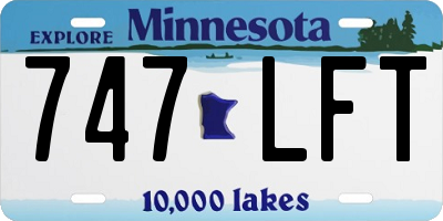 MN license plate 747LFT