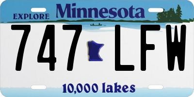 MN license plate 747LFW