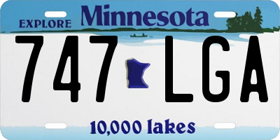 MN license plate 747LGA