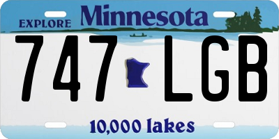 MN license plate 747LGB