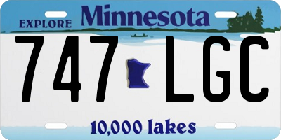 MN license plate 747LGC