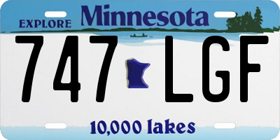 MN license plate 747LGF