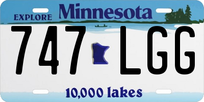 MN license plate 747LGG
