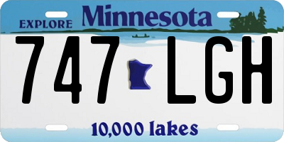 MN license plate 747LGH